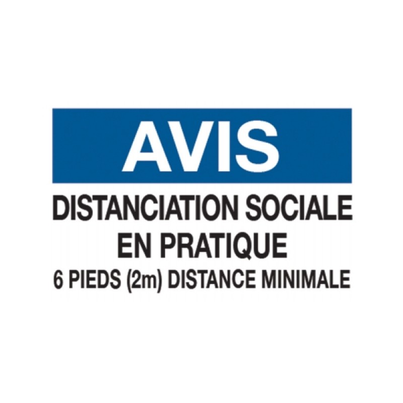 Autocollant Intérieur Distanciation Sociale - A10